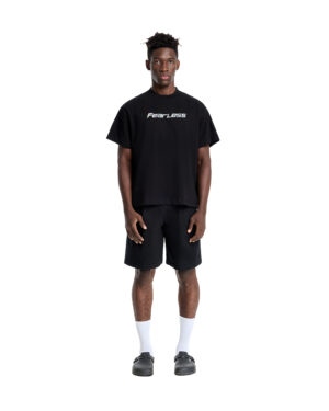 Áo Thun 280GSM Fearless Logo F - Black - FORM Boxy