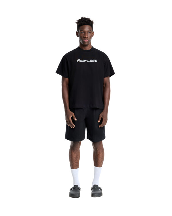 Áo Thun 280GSM Fearless Logo F - Black - FORM Boxy
